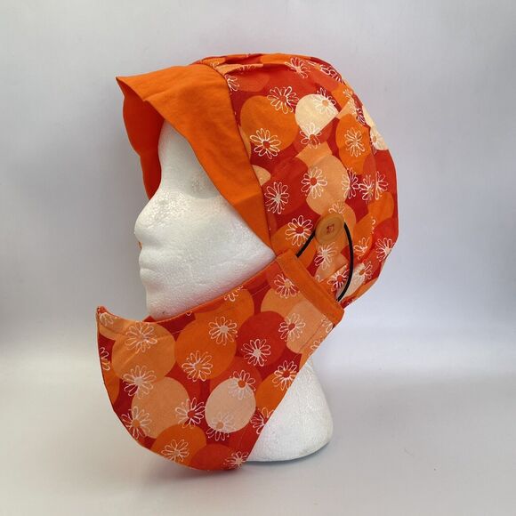 Women Surgical Scrub Hat With Matching Mask - Picture 9 of 11